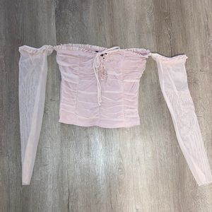 Off shoulder crop top